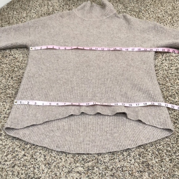 Madewell Wafflestitch Turtleneck Sweater Small Gray Merino Wool Alpaca Blend - Picture 7 of 9